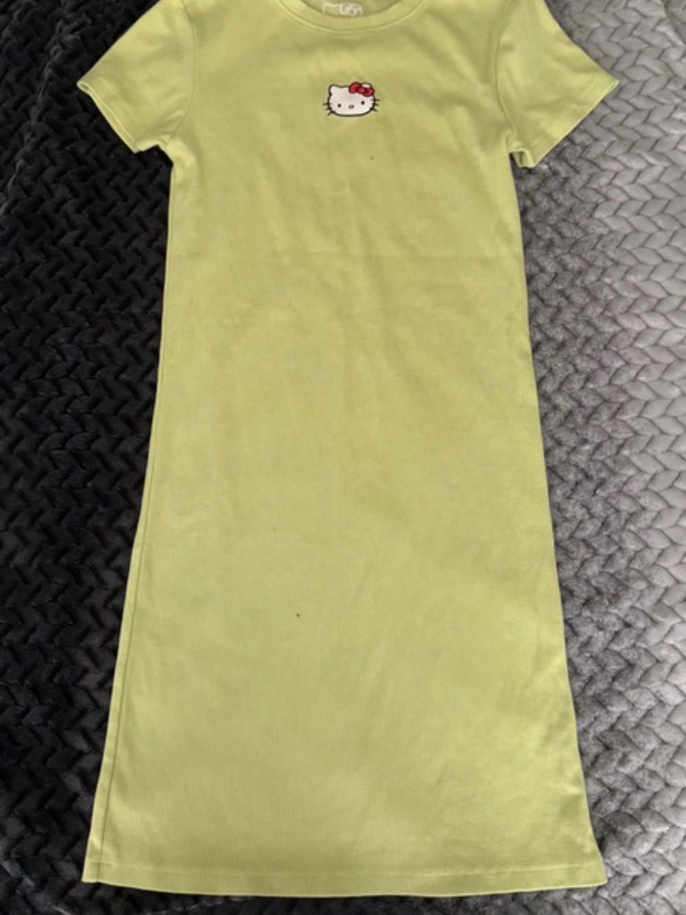 Hello Kitty Lime Green Short Sleeve Knit Dress